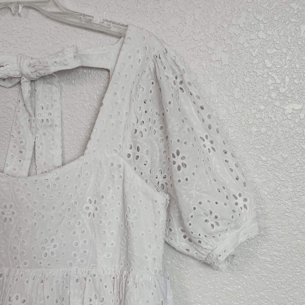Chelsea & Violet Eyelet Babydoll Dress Boho Cottagegcore Fairycore Soft Girl XL - Picture 6 of 12